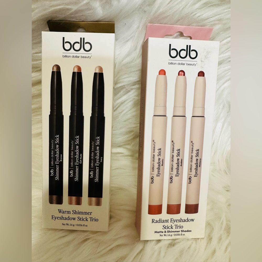 bdb billion dollar beauty Shimmer Eyeshadow Stick Trio set - 2pack,Price is Firm